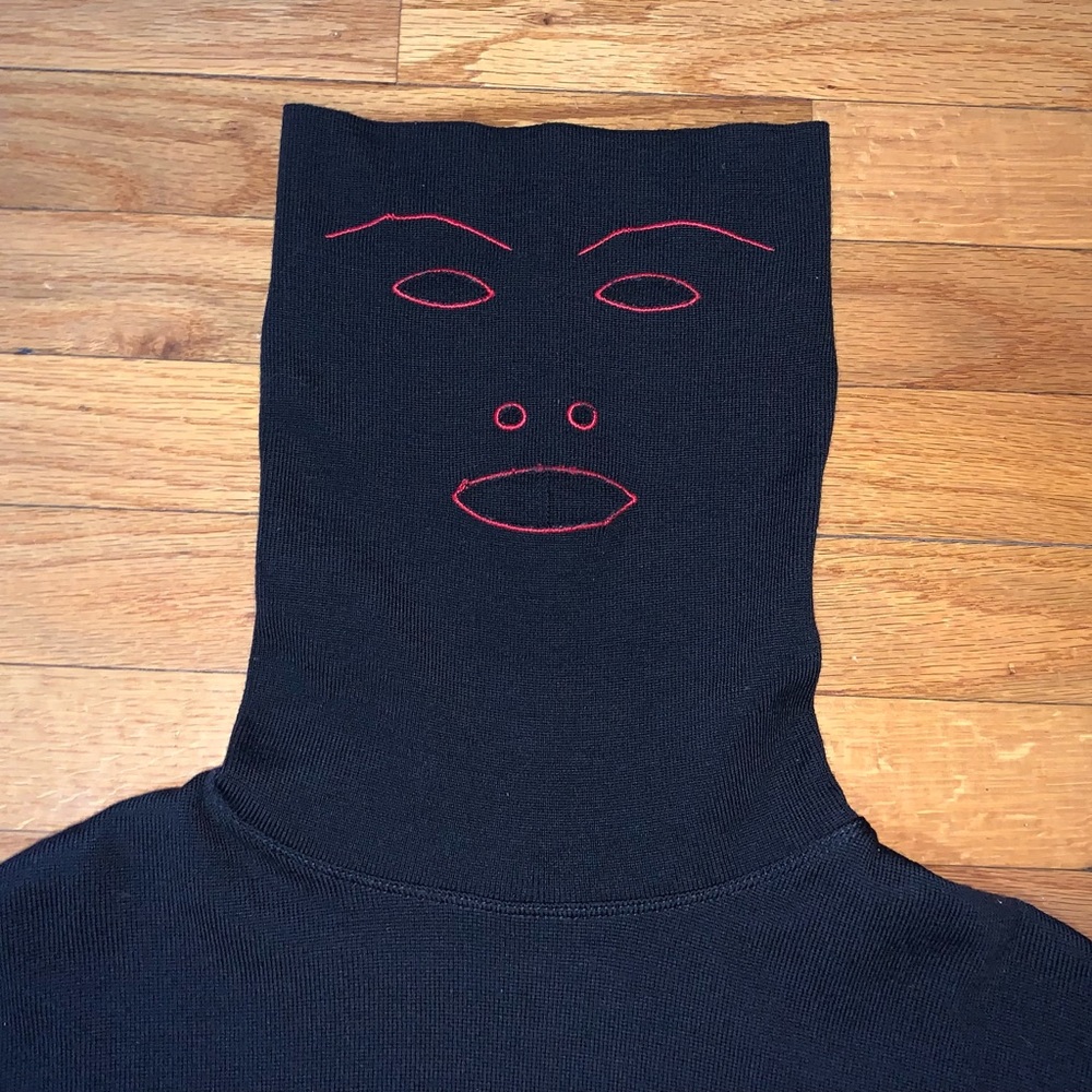 Jean Paul Gaultier Face Sweater Mask Turtleneck Vintage 90s Y2k RARE Large